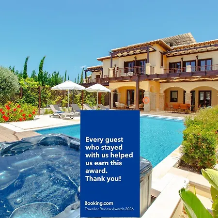 Luxury Elite Aj06 Complete With A Private, Climate Controlled Pool And A Relaxing Outdoor Jacuzzi, Aphrodite Hills *